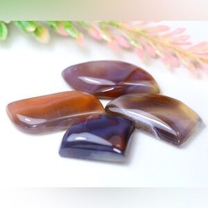 Onyx 58.16Ct Natural Onyx Untreated Bi-Color Cabochon Lot